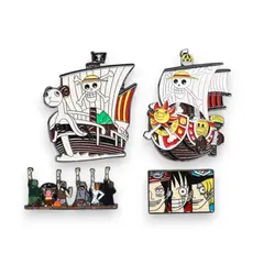 GENERICO - Set De 4 Pines Broches One Piece Barco