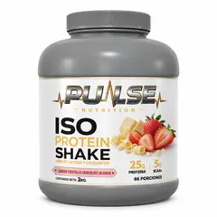 PULSE - PROTEINA ISO SHAKE 2KG 66 SERVICIOS FRUTILLA CHOCOLATE BLANCO - NUTRITION