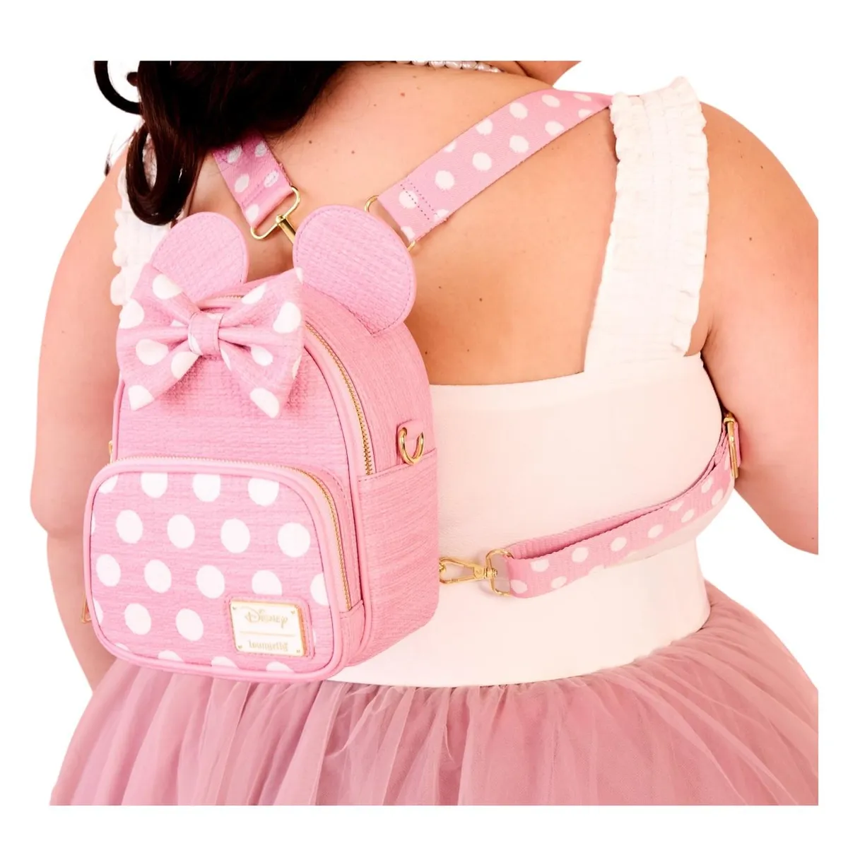 LOUNGEFLY - Mochila Loungefly Mujer Minnie Mouse Woven Pink Bow
