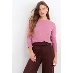 IO - Sweater Liso Mujer Rosa