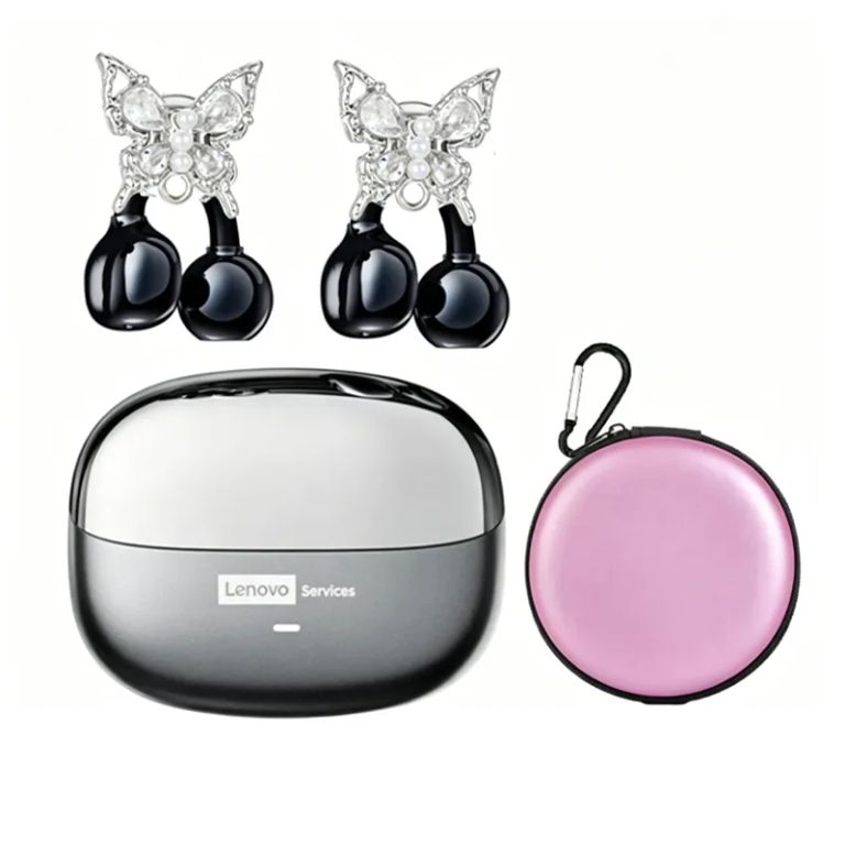 Audífonos Clip Max LE302 TWS Bluetooth 6.0 Y Auriculares y Orejeras Plata y estuche