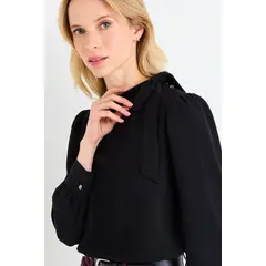 ASH - Blusa Lisa Con Textura Mujer Negro