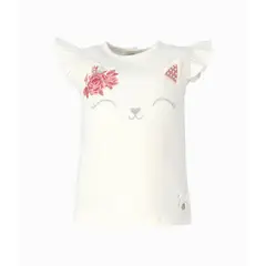 LIMONADA - Polera manga corta bebé con gato crudo