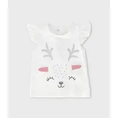 LIMONADA - Polera manga corta bebé con ciervo crudo