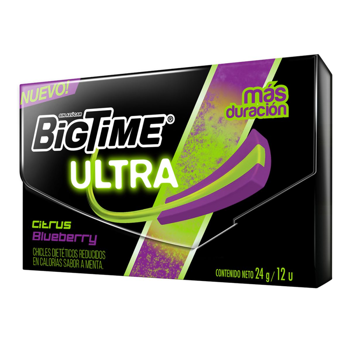 BIGTIME - Chicle Big Time Ultra Citrus Blueberry Doble Capa 12x26 4g