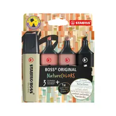 STABILO - Set de 4 Destacadores Boss Original Nature Colors