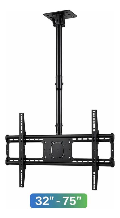 GENERICO Soporte de techo ajustable para TV 34 a 75 pulgadas negro