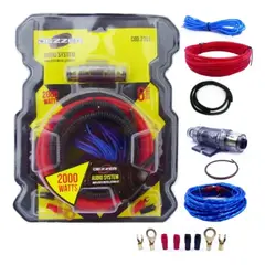 DEZZER - Kit cables para amplificacion, 2000W Dezzer, Alta calidad.