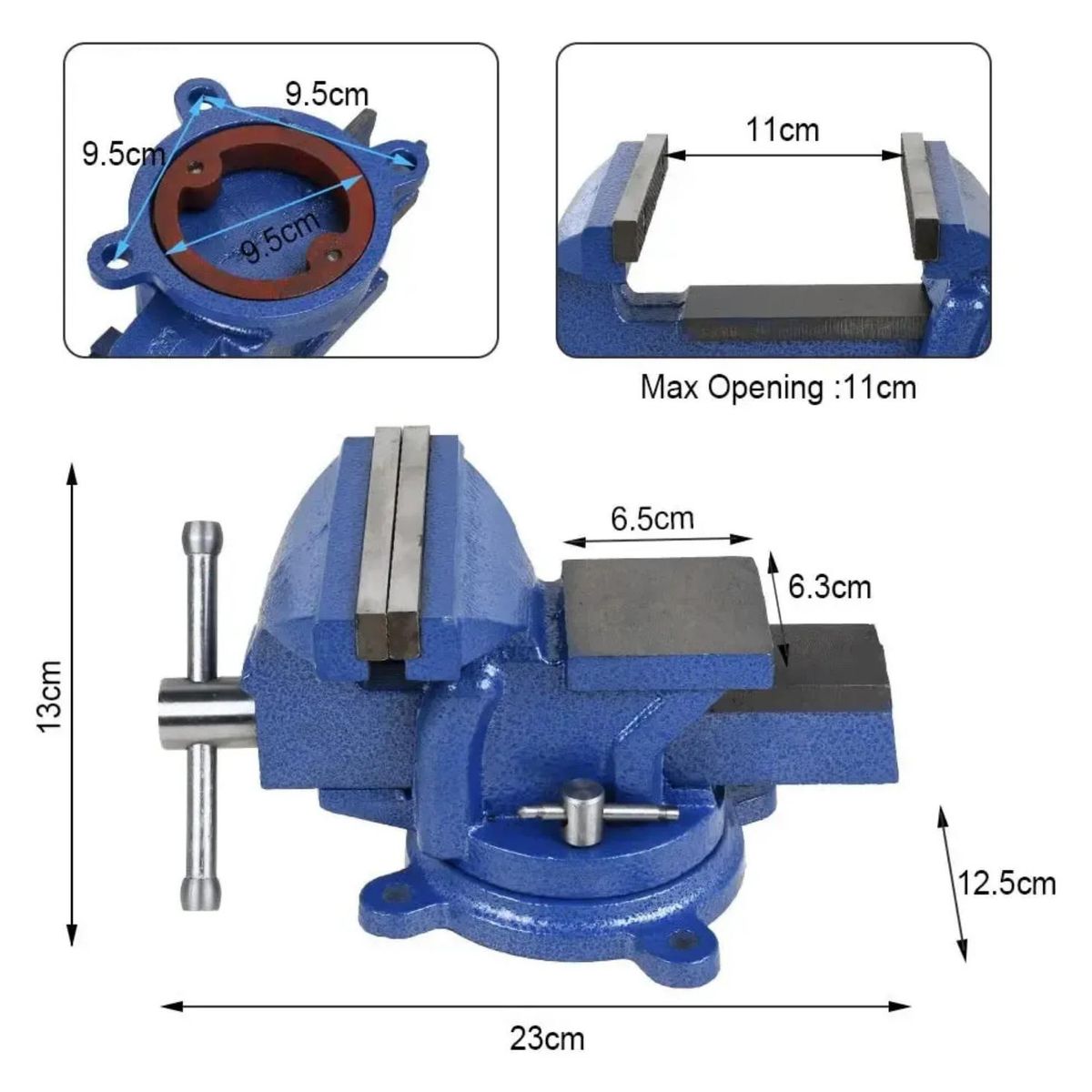ATURE - Tornillo De Banco Pesado Herramientas 5 Pulgadas 5.3kg