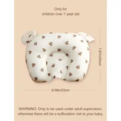 GENERICO - Almohada en forma de U con diseño de corazones, suave y cómoda para brindar soporte al cuello del bebé durante paseos