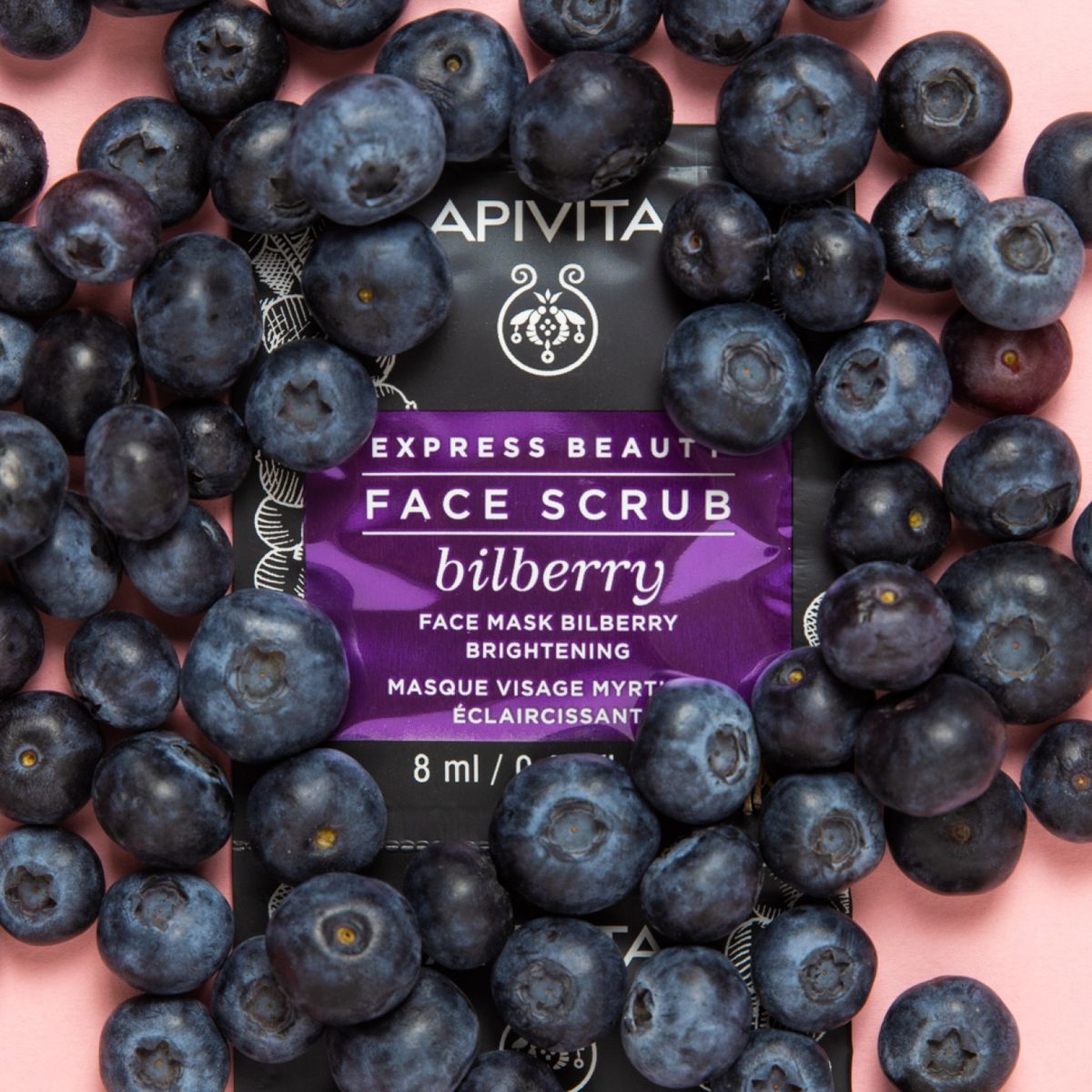 APIVITA - Mascarilla Exfoliante Aclarante Express Beauty Arándano 2x8_027oz Apivita