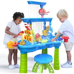 TATEE - Juguete Mesa de juegos acuáticos para niños Mesa de juego Con silla