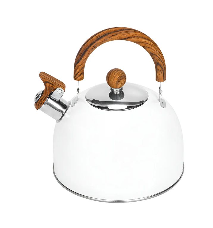GENERICO Tetera 2.5 Lt Acero Inoxidable Color Blanco Chef Choice para Estufas