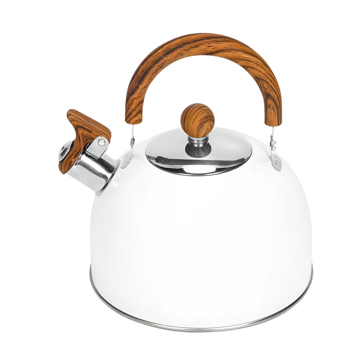 GENERICO - Tetera 2.5 Lt Acero Inoxidable Color Blanco Chef Choice para Estufas