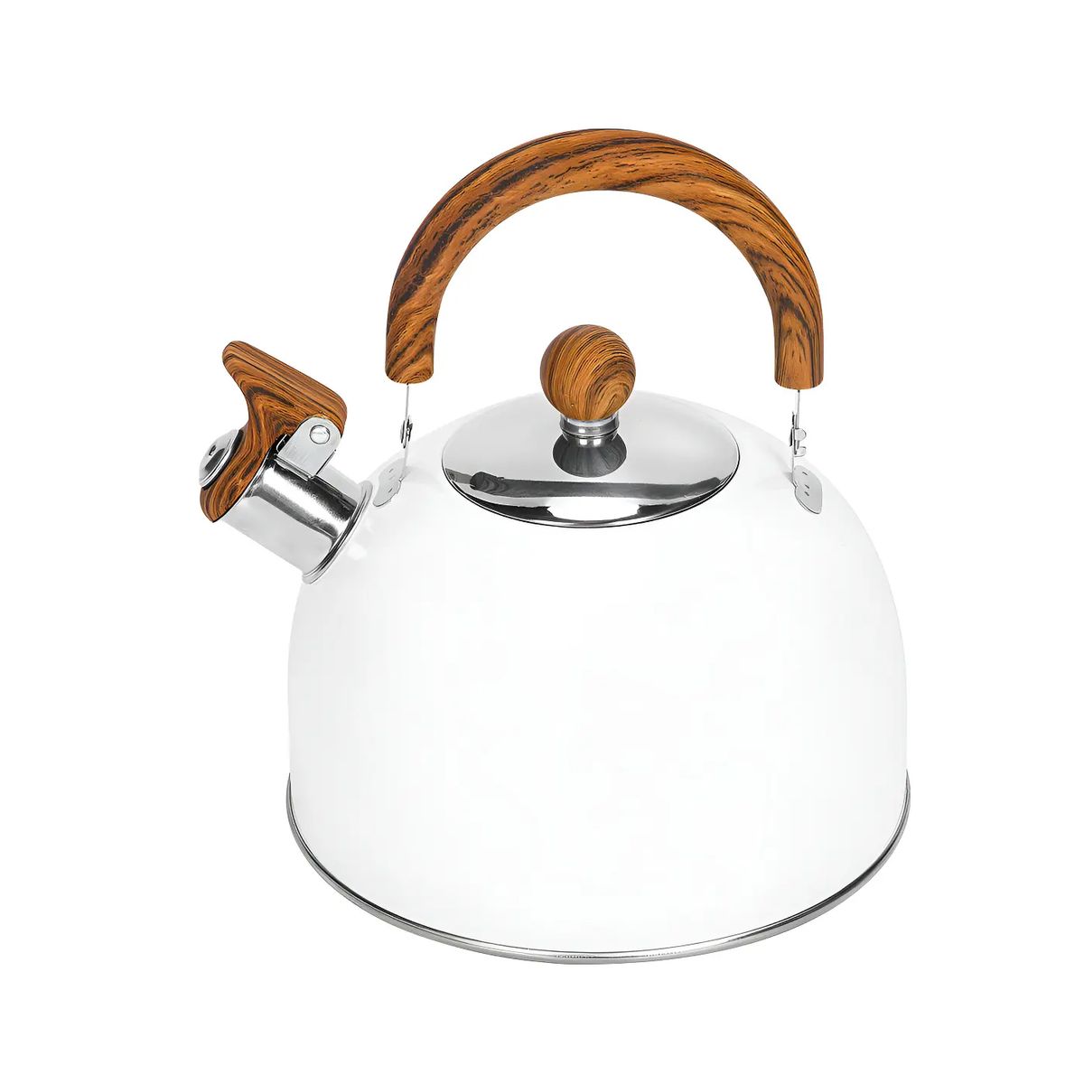GENERICO - Tetera 2.5 Lt Acero Inoxidable Color Blanco Chef Choice para Estufas