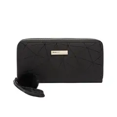 VATYERTY - Cartera Larga Bordada Con Corazones Negro