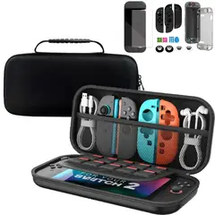 TSKY CHILE SHOPPING - Estuche Negro Rígido Compatible con Switch 2 con Funda y Mica Protectora.