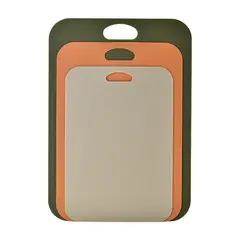 KUANGYE - Juego De 3 Tablas De Cortar De Plástico Colores Multiuso Tablas Picar Cocina Tablas Cortar Rebanar
