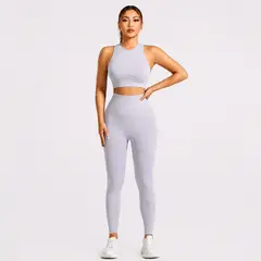 SUKHA - Conjunto tiro alto sin mangas Gris