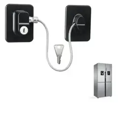GENERICO - Candado Refrigerador Llave Ventana Electrodomésticos Muebles Negro