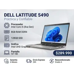 DELL - Notebook Latitude 5490 Intel Core i5 8ª Gen 8GB RAM 128GB SSD