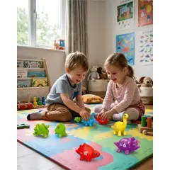 GENERICO - Rompecabezas Sensorial Encajable De Dinosaurios Educativo