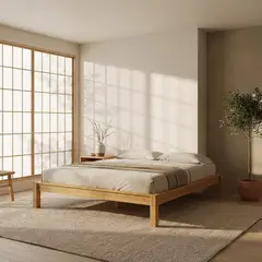 CALM - Combo Cama Completa NAGI Bambú + KUMO Thermo Luxe 2 Plazas