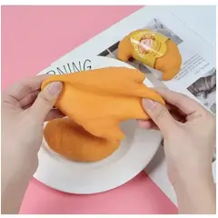GENERICO - Squishy Croissant realista Viral 3 unidades Sensorial Antiestrés