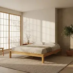 CALM - Combo Cama Completa NAGI Bambú + KUMO Thermo Luxe 2 Plazas Plus