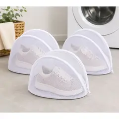GENERICO - Bolsa De Lavado X3 Para Zapatillas Con Malla Reforzada