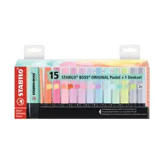 STABILO - Set 15 Destacadores Pastel - Boss