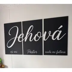 LOS REGALONES - Cuadro Decorativo Artesanal Jehová en Madera Mdf