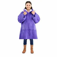 GENERICO - Maxi poleron Hoodie Sherpa chiporro