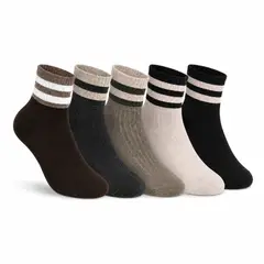 GENERICO - Pack 5 Pares De Calcetines De Algodón Con Diseño De Mujer