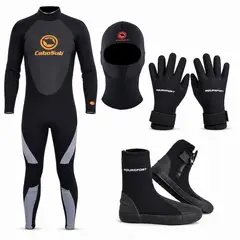 AQUASPORT - Pack Neopreno Invierno 4-3mm Guantes Botin Capucha L