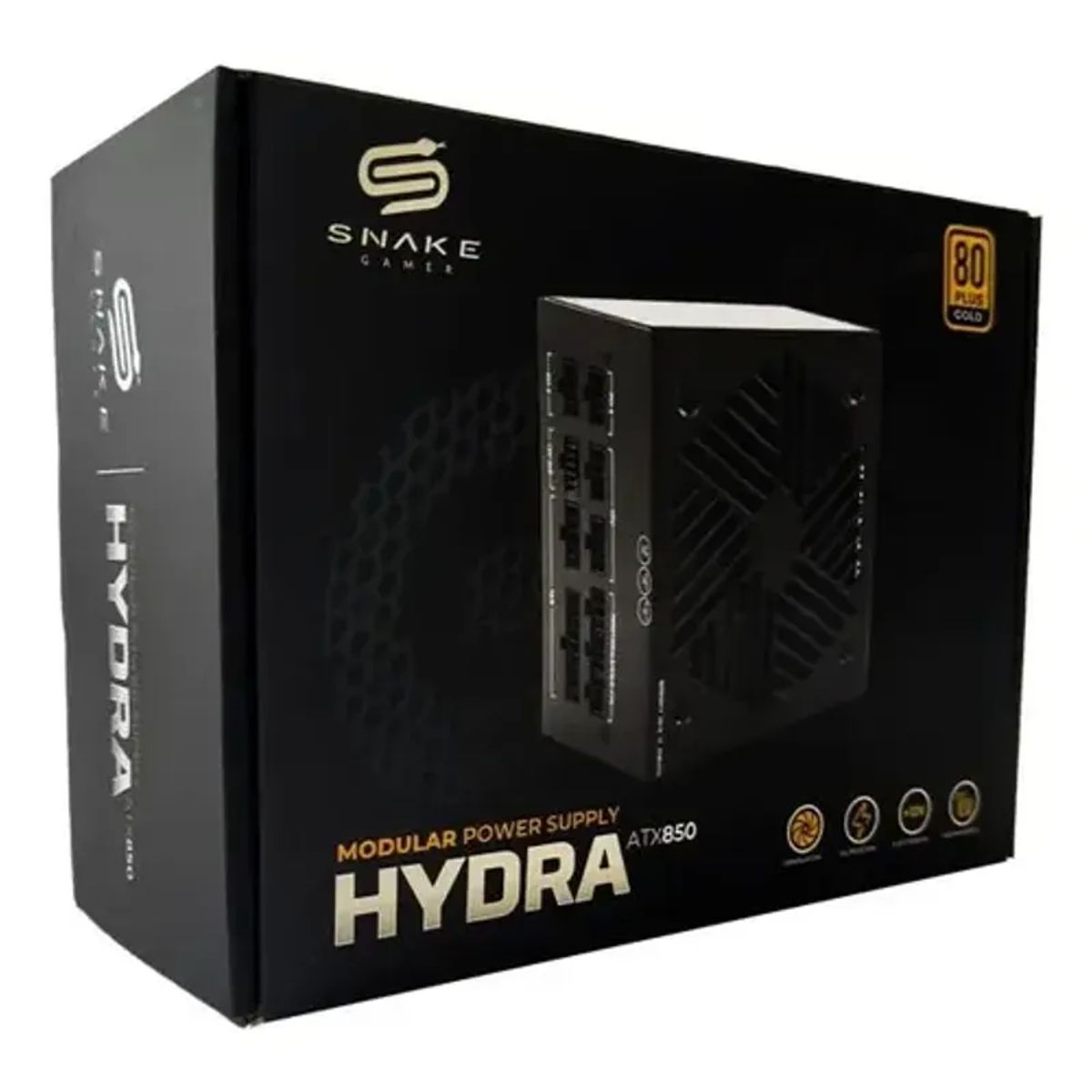 SNAKE GAMER - Fuente Snake Gamer Hy850wmg 850w Modular 80 Plus Gold Negra