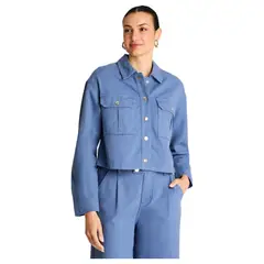 ACUARELA - Casaca Denim Mujer Azul