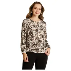 LORENZO DI PONTTI - Blusa Estampada Escote Redondo