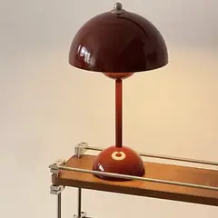 POLASUP - Lámpara de escritorio LED recargable por USB portátil y con pantalla táctil blanco negro naranja luz