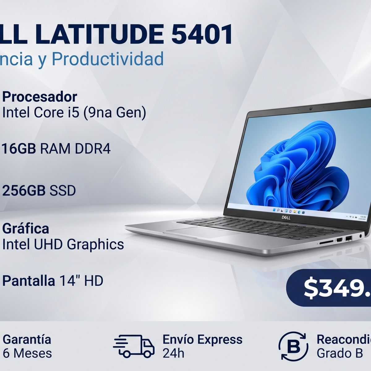 DELL - Notebook Dell Latitude 5401 Intel Core i5 9ª Gen 16GB RAM 256GB SSD