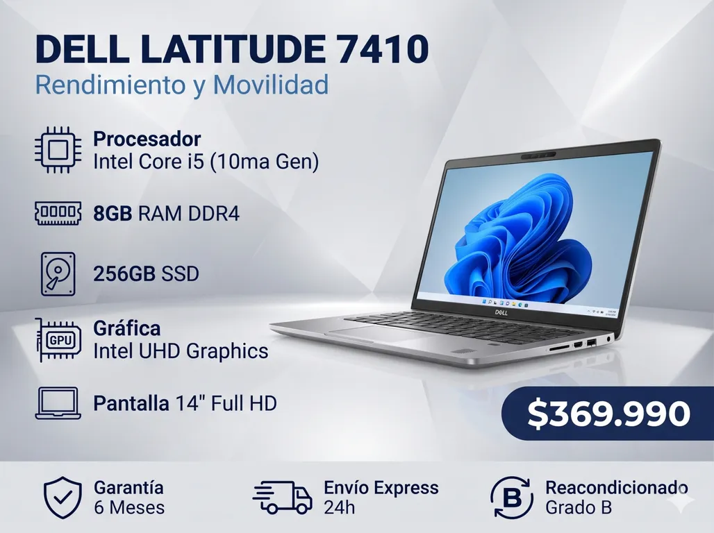 Notebook Latitude 7410 Intel Core i5 10ª Gen 8GB RAM 256GB SSD