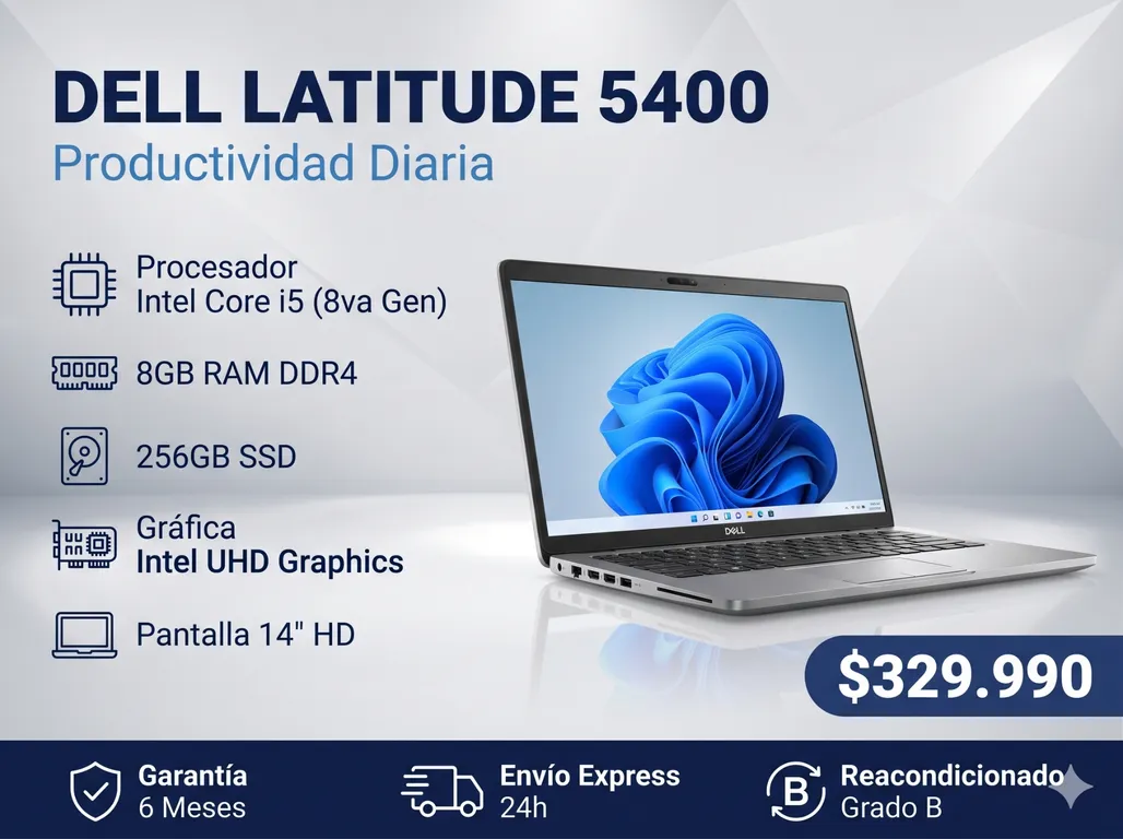 Notebook Latitude 5400 Intel Core i5 8ª Gen 8GB RAM 256GB SSD