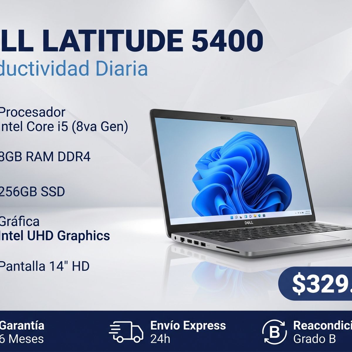 DELL - Notebook Dell Latitude 5400 Intel Core i5 8ª Gen 8GB RAM 256GB SSD