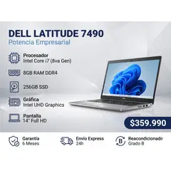 DELL - Notebook Latitude 7490 Intel Core i7 8ª Gen 8GB RAM 256GB SSD