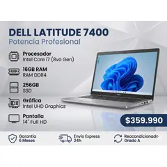 DELL - Notebook Latitude 7400 Intel Core i7 8ª Gen 8GB RAM 256GB SSD