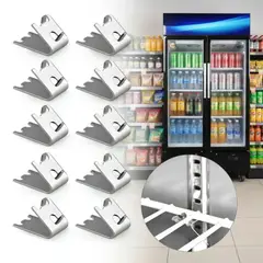 GENERICO - Ganchos Metálicos Para Rejilla De Cooler O Vitrina 12 Piezas