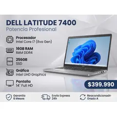 DELL - Notebook Latitude 7400 Intel Core i7 8ª Gen 16GB RAM 256GB SSD