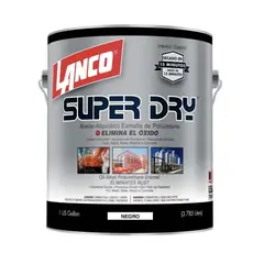 LANCO - ESMALTE 3 EN 1 SUPER DRY ANTICORROSIVO NEGRO 1/4 GL