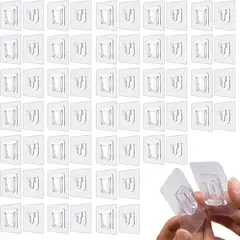 KUANGYE - Pack 30 Adhesivos Doble Cara Colgador Gancho Pared