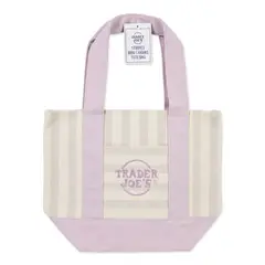 TRADER JOES - Bolso Tote Bag Mini de Lona a Rayas - edicion 2026